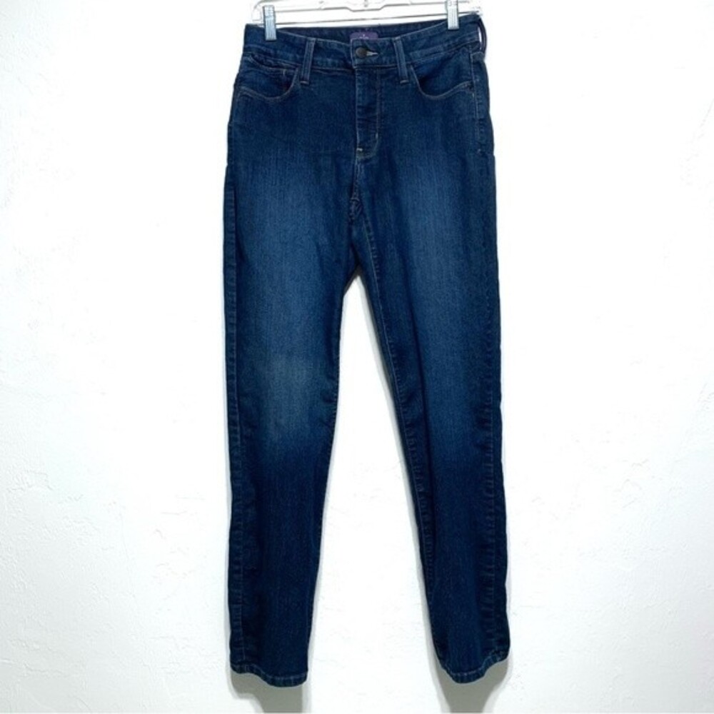 NYDJ Not Your Daughters Jeans Medium Dark Blue Skinny Jeans Mid High Rise size 6
